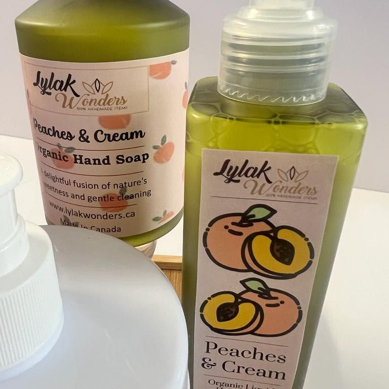 Organic Peaches & Cream Liquid Hand Soap