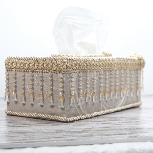 Handmade Grandiose Grey Tissue Paper Box