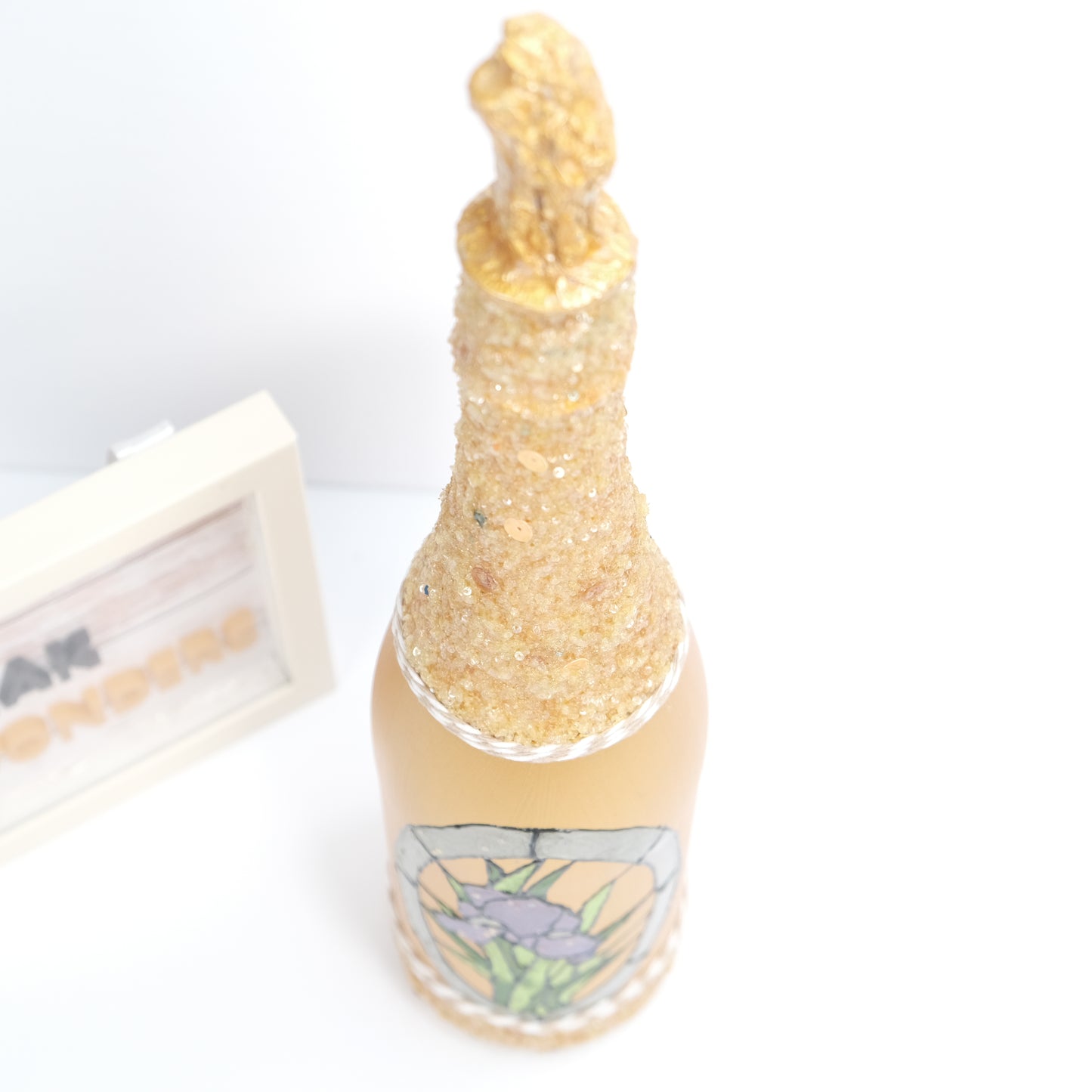 Handmade Glimmer Glass Bottle