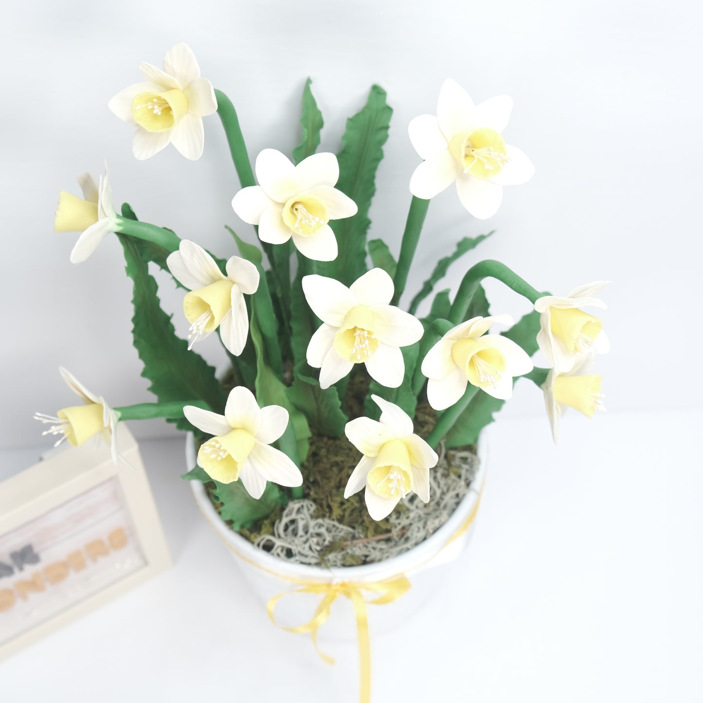 Handmade White Daffodils Arrangement