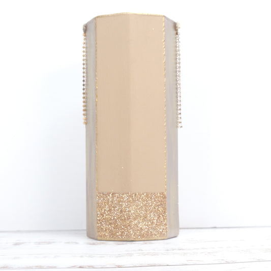 Hand-Painted Golden & Coper Vase