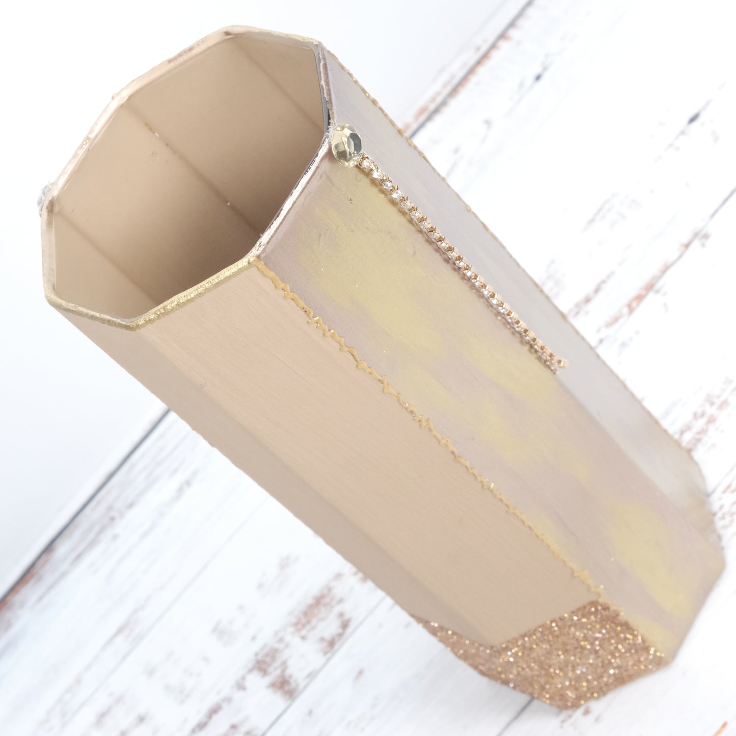 Hand-Painted Golden & Coper Vase
