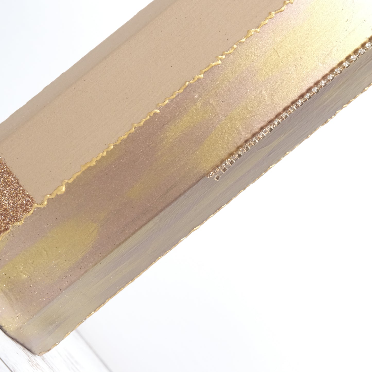 Hand-Painted Golden & Coper Vase