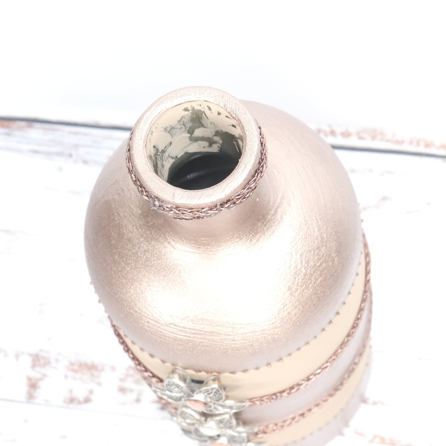 Hand-Painted Bohemian Bottle Vase