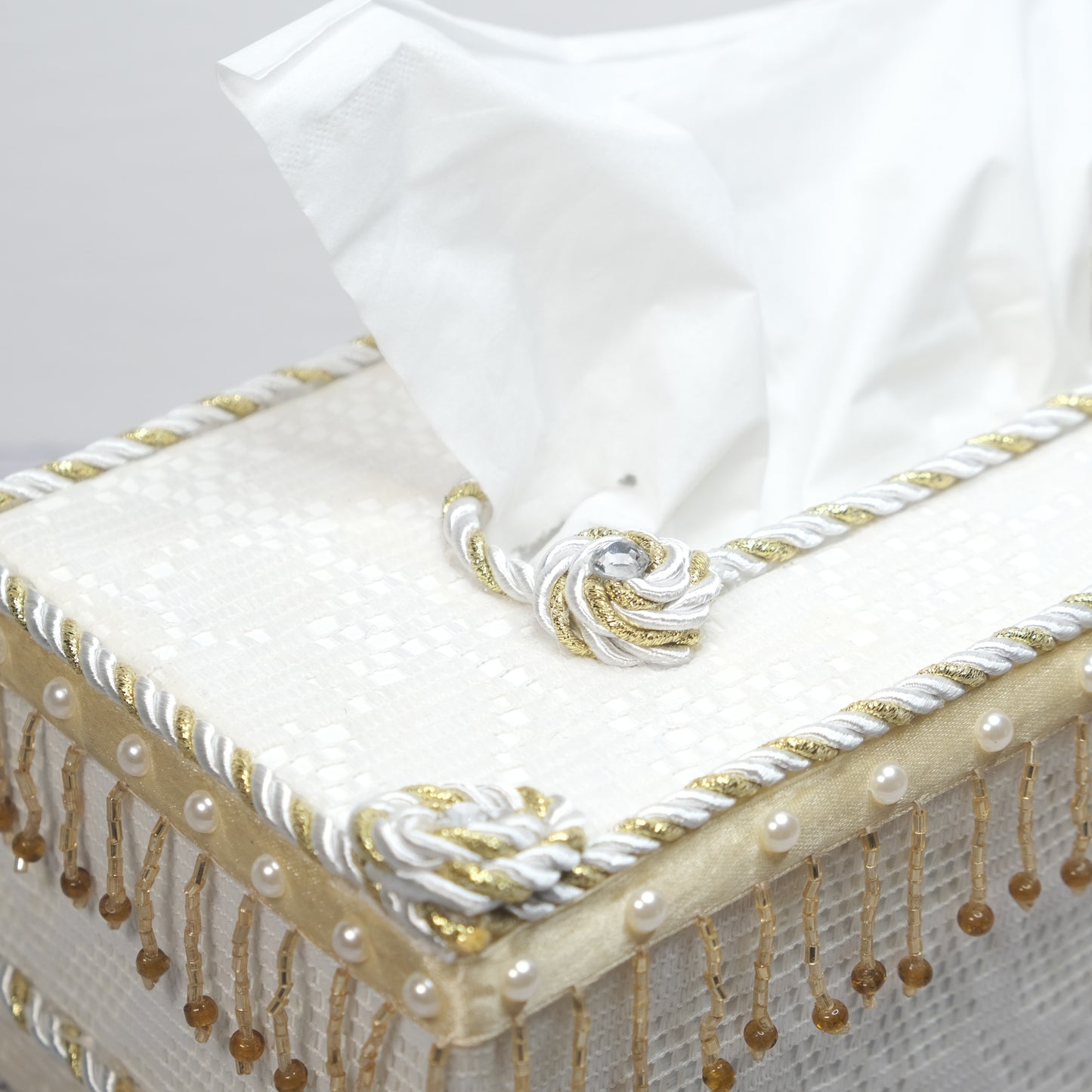 Handmade White Tissue Paper Box