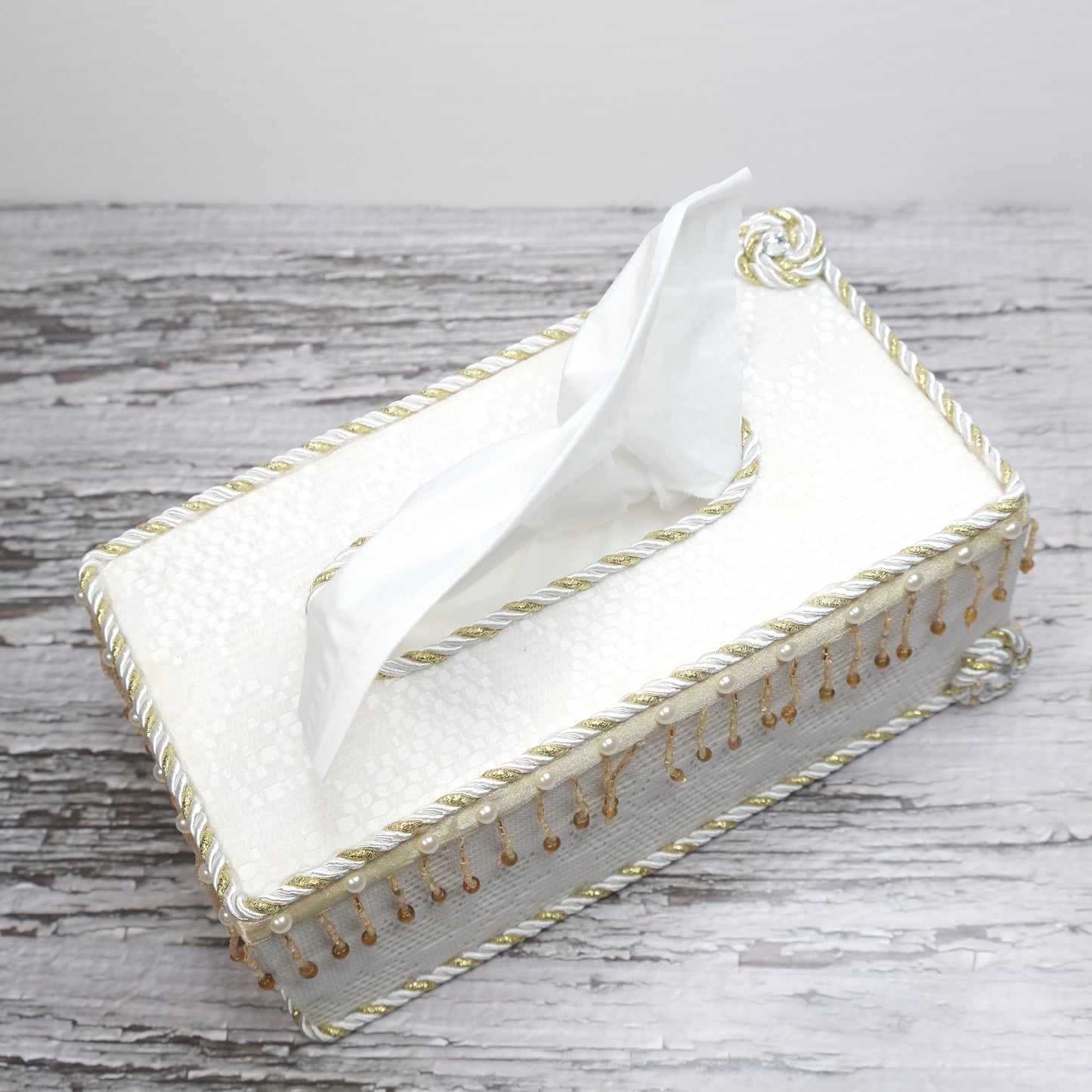 Handmade White Tissue Paper Box