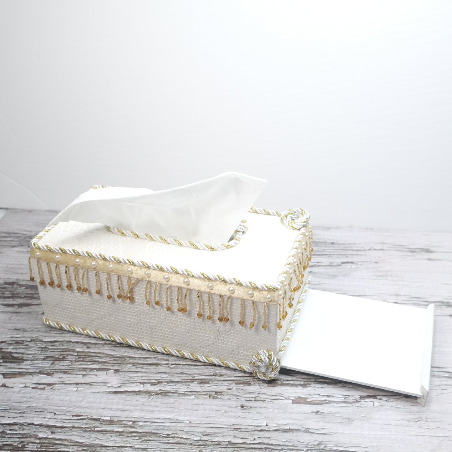 Handmade White Tissue Paper Box