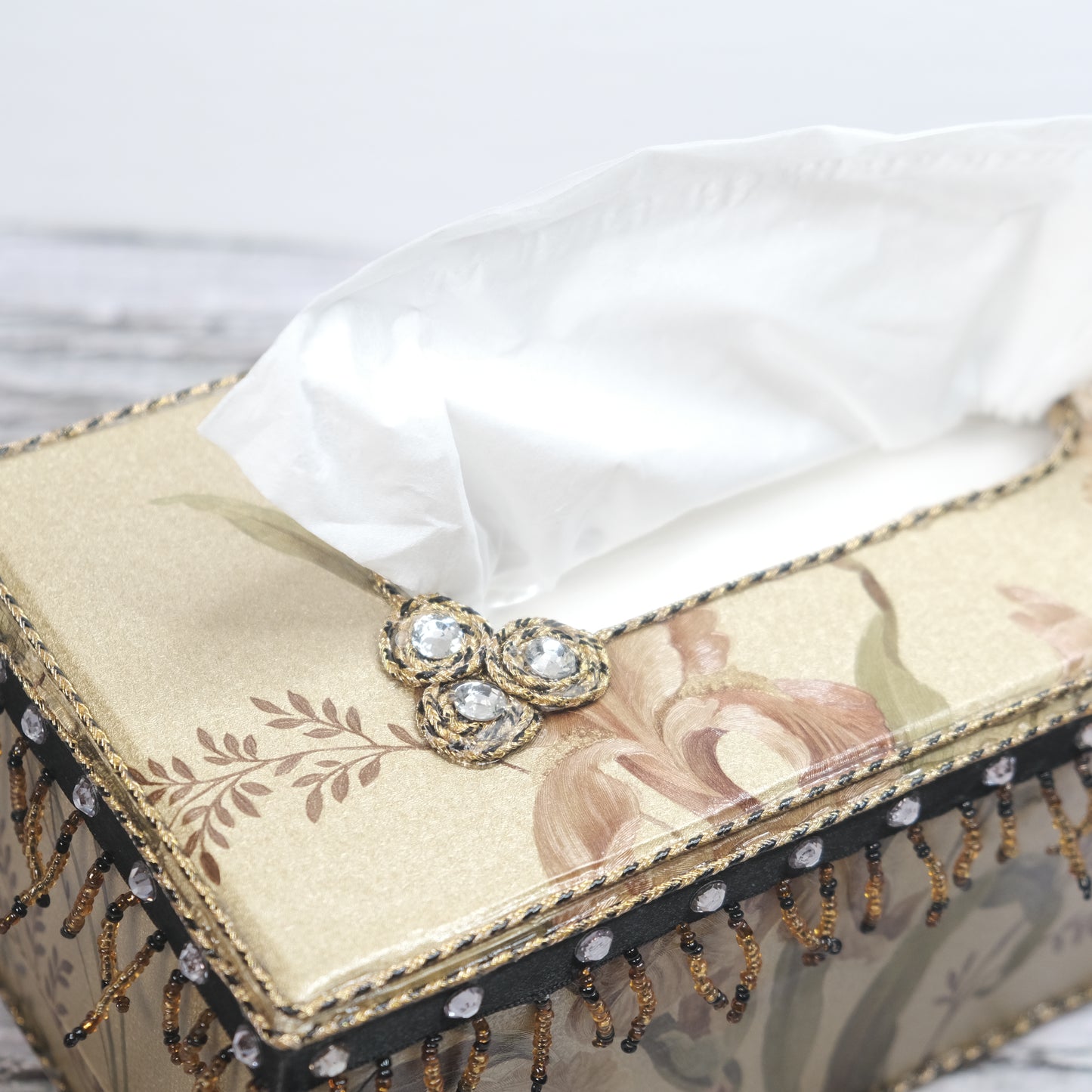 Handmade Antique Tissue Paper Box