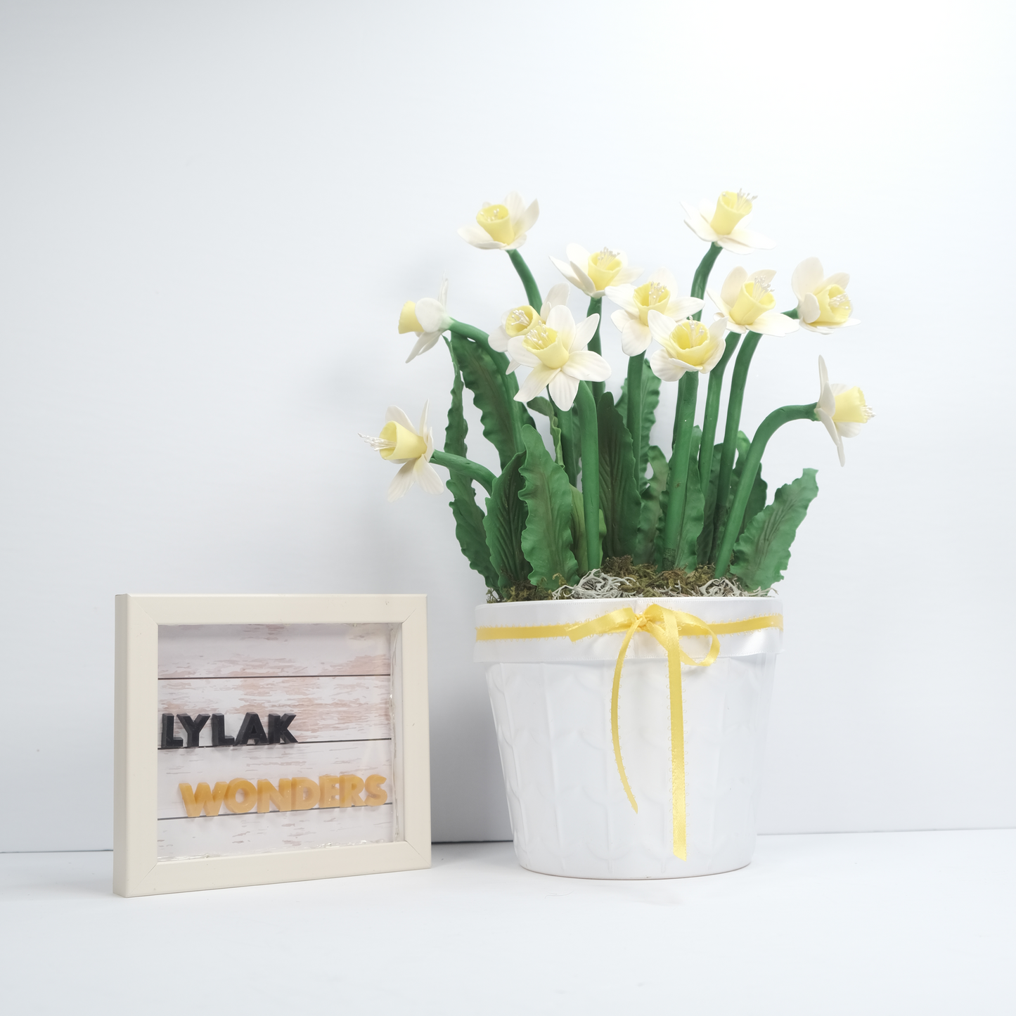 Handmade White Daffodils Arrangement