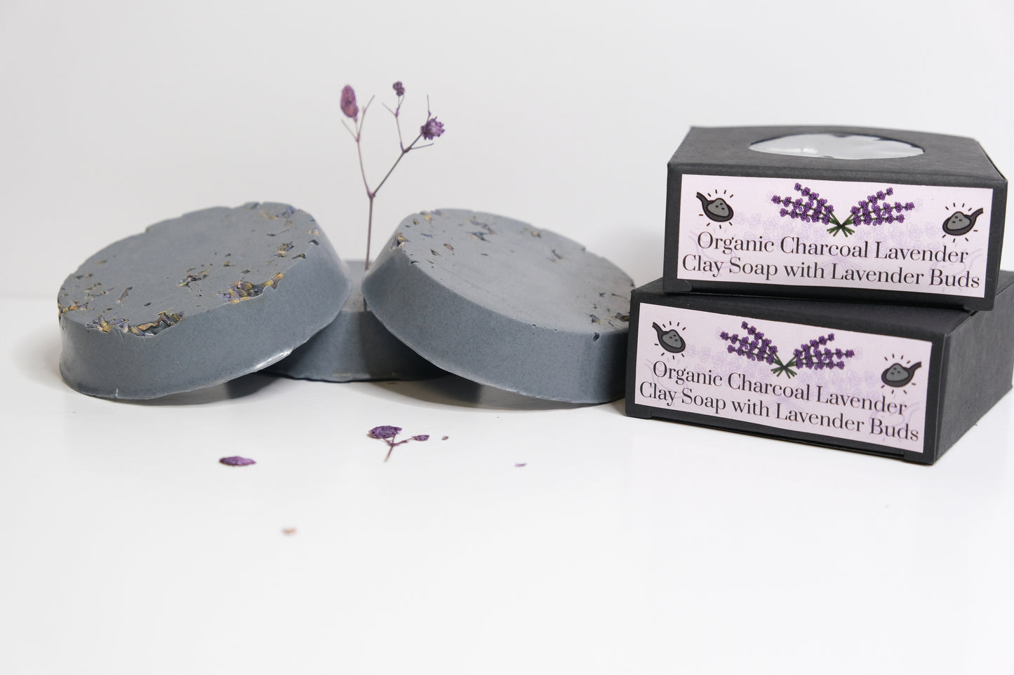 Organic Lavender and Charcoal Body and Face Soap