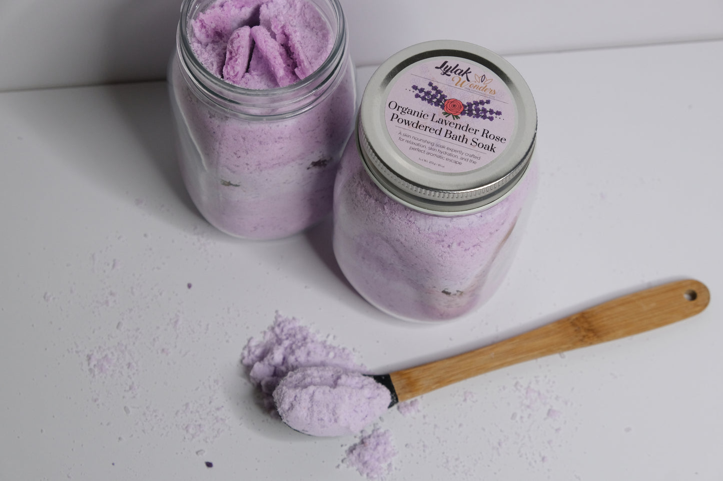 Organic Lavender Rose Powdered Bath Soak