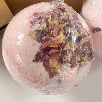 Organic Rose Fizzing & foaming Bath Bomb