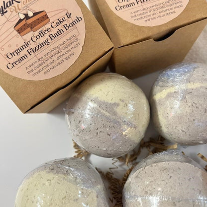 Organic Coffee Cake & Cream Bath Bomb