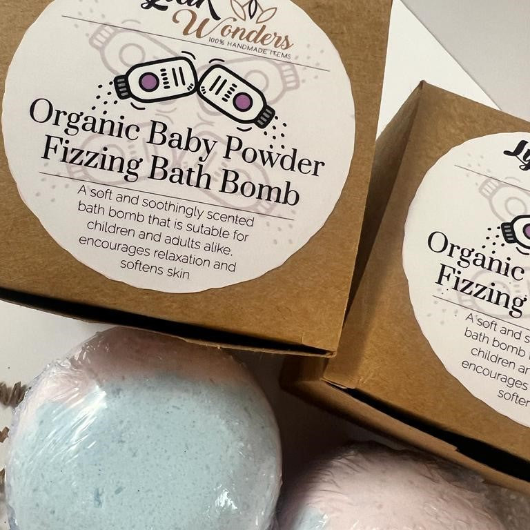 Organic Baby powder Fizzing Bath Bomb