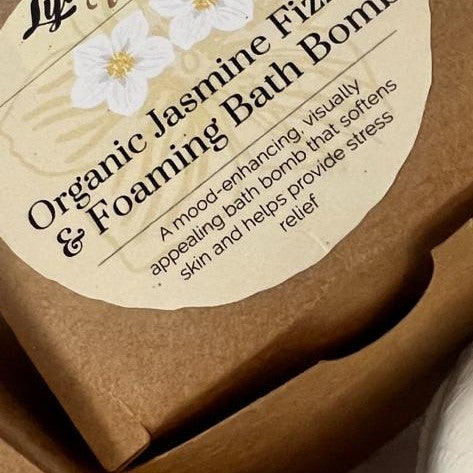 Organic Jasmine Fizzing & Foaming Bath Bomb