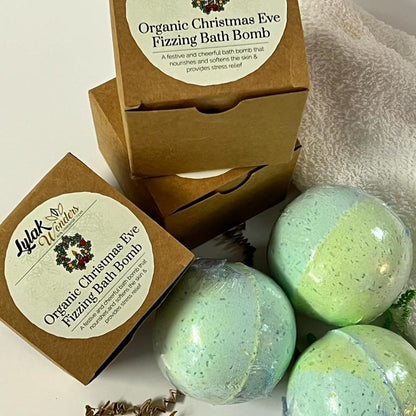 Organic Christmas Eve Fizzing Bath Bomb