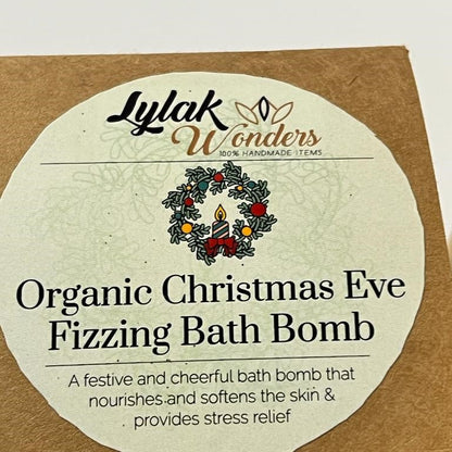 Organic Christmas Eve Fizzing Bath Bomb