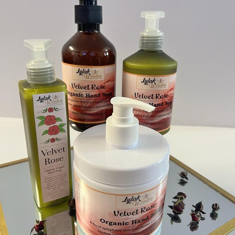 Organic Velvet Rose Liquid Hand Soap