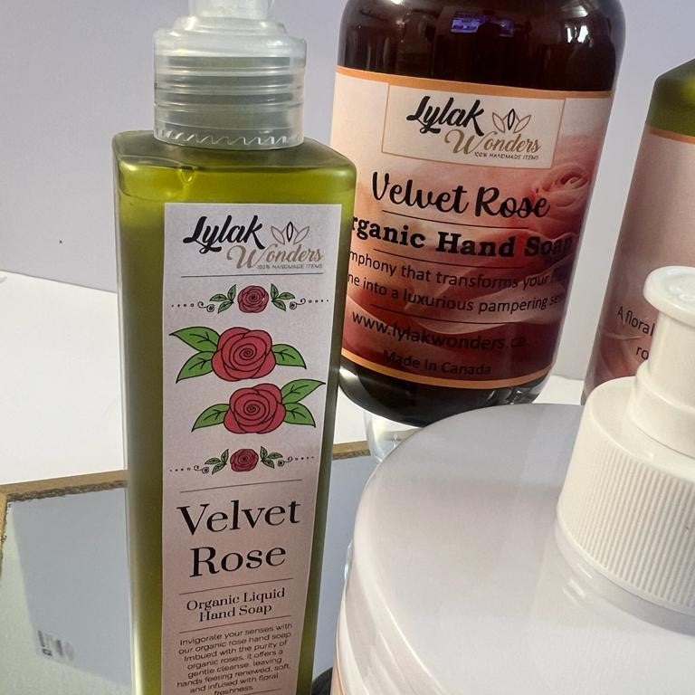Organic Velvet Rose Liquid Hand Soap
