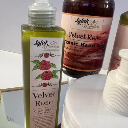 Organic Velvet Rose Liquid Hand Soap
