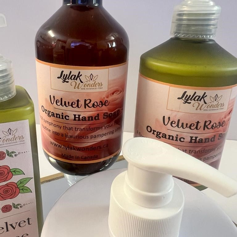 Organic Velvet Rose Liquid Hand Soap
