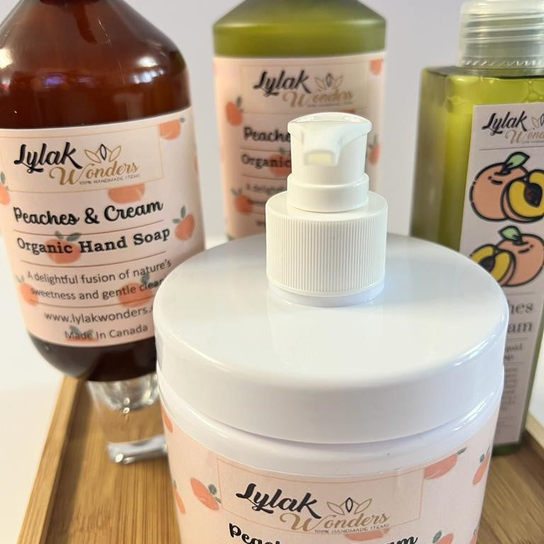 Organic Peaches & Cream Liquid Hand Soap