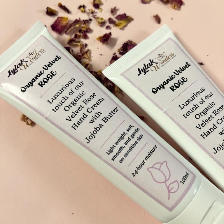 Organic Velvet Rose hand cream
