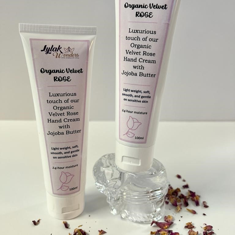 Organic Velvet Rose hand cream