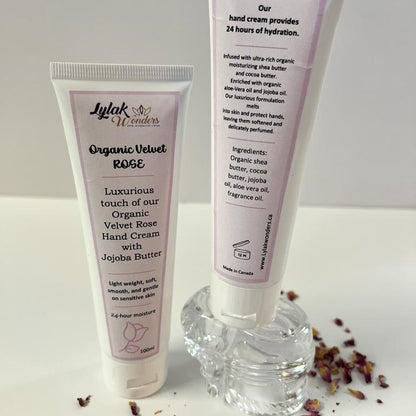 Organic Velvet Rose hand cream