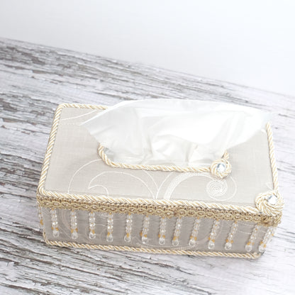 Handmade Grandiose Grey Tissue Paper Box