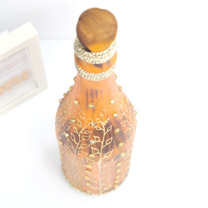 Handmade Opulent Orange Bottle