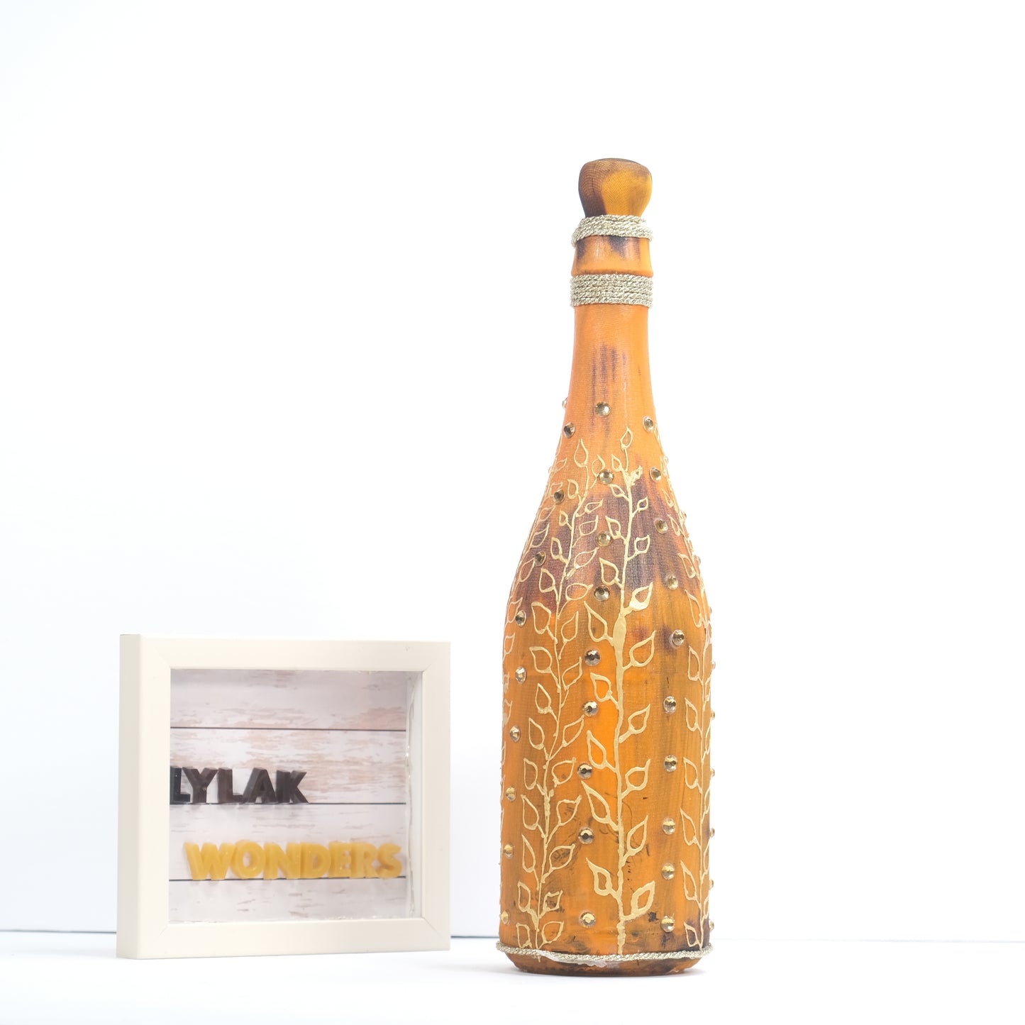 Handmade Opulent Orange Bottle