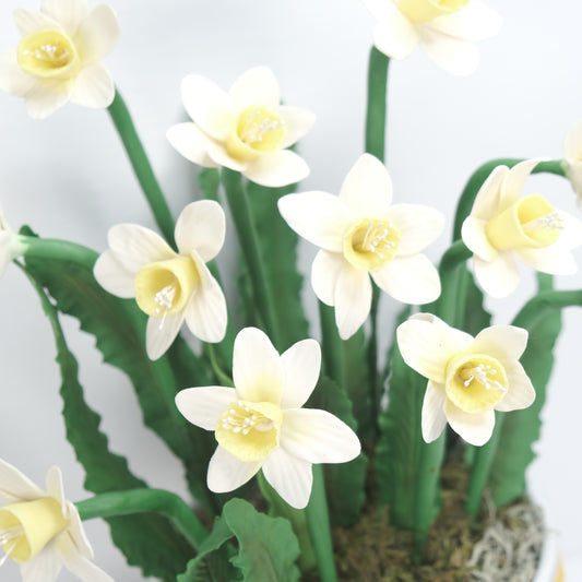 Handmade White Daffodils Arrangement