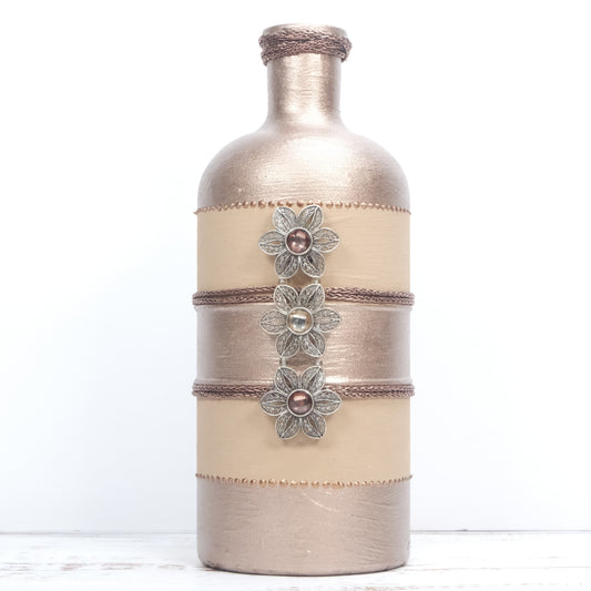 Hand-Painted Bohemian Bottle Vase