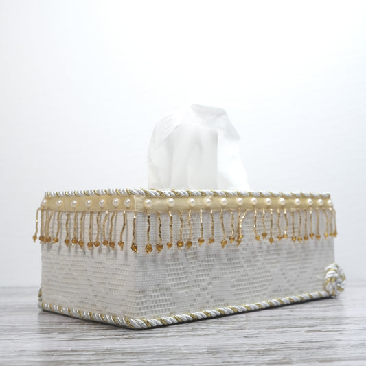 Handmade White Tissue Paper Box